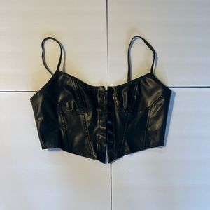YesStyle faux leather top.